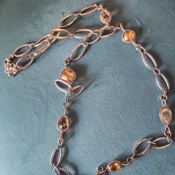 BRIGHTON ~ Your True Color Joyful 42” Long Necklace Silverplate Two-Tone - Picture 1 of 3